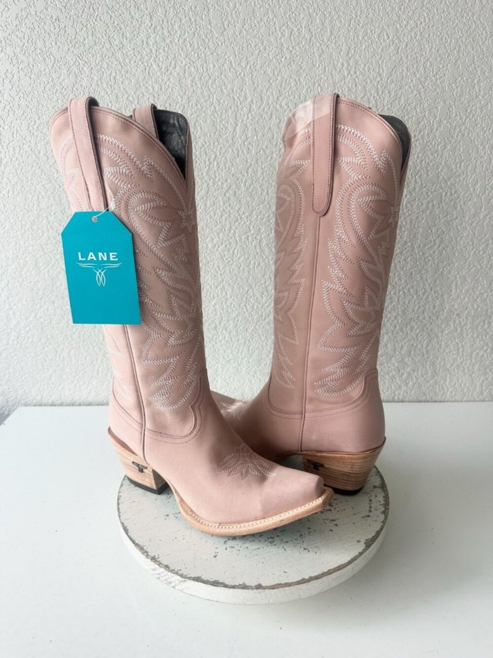 Lane SMOKESHOW Pink Cowboy Boots Western Cowgirl Mid Calf Tall Snip Toe Size 9.5